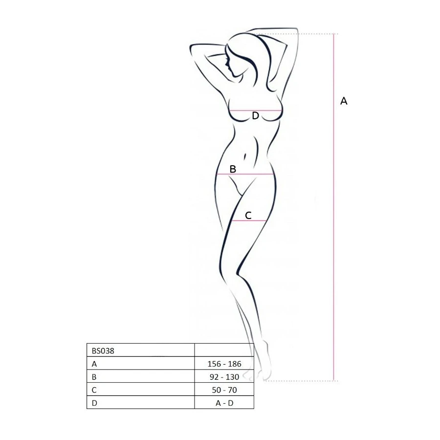 PASSION WOMAN BS038 VALGE KEHAKATE ÜKS SUURUS